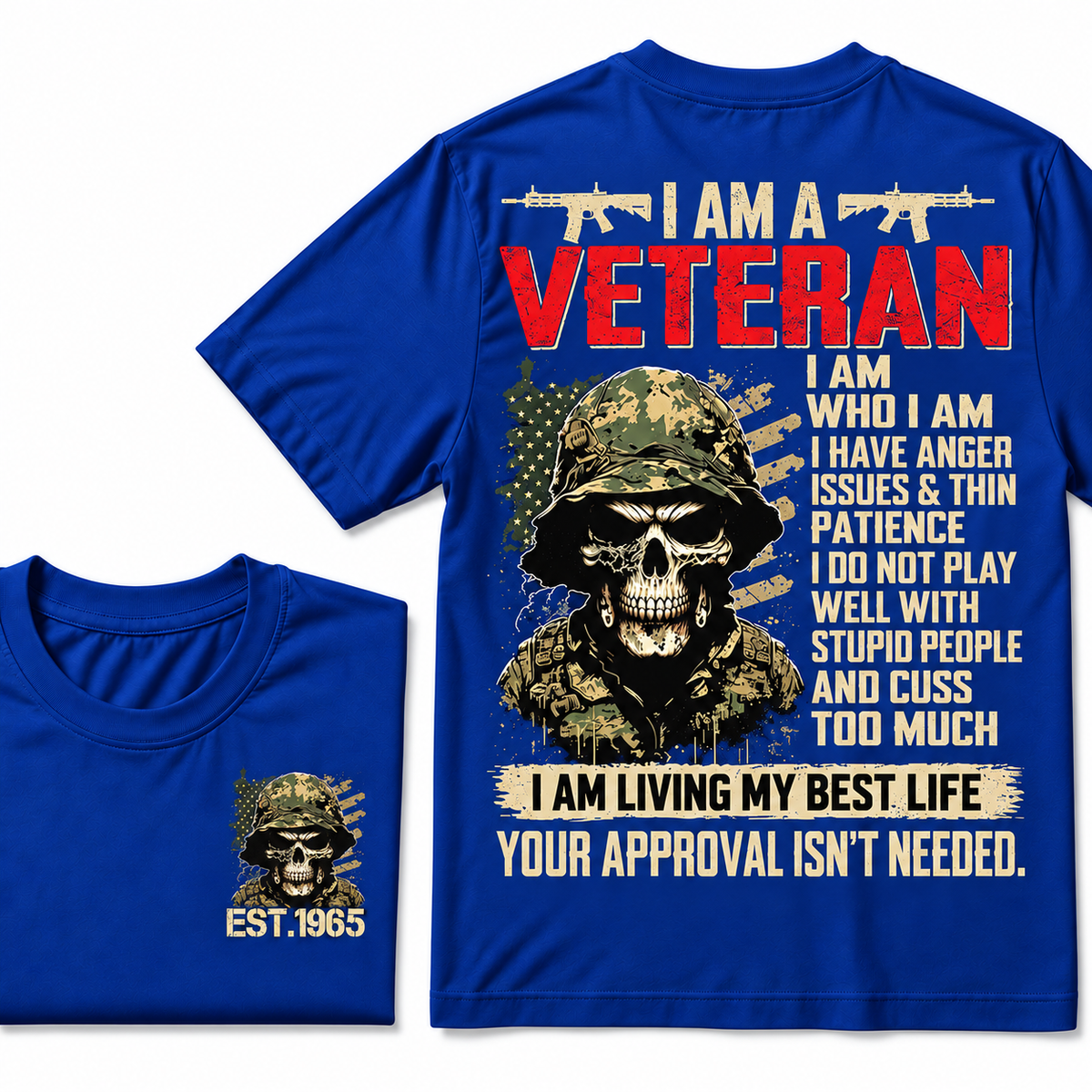I Am A Veteran I Am Who I Am Custom Year T-shirts